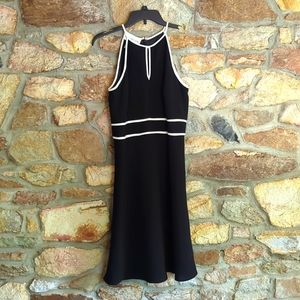 Evan picone black and white sleeveless dress